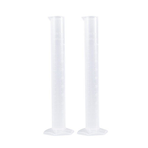 6Pcs 100Ml Plastic Measuring Cylinders with Stable Hexagonal Base