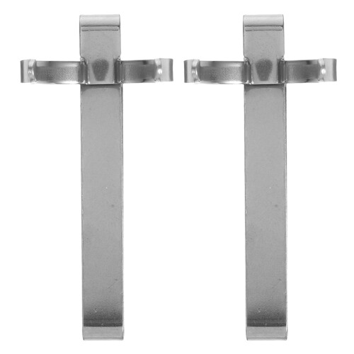6Pcs Metal Duty Belt Keeper Flashlight Clip Adjustable Clamp Silver