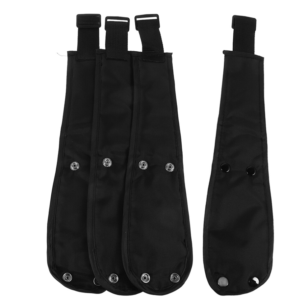 Villcase 16Pcs Baby Stroller Oxford Cloth Crotch Protection Safety Strap Black