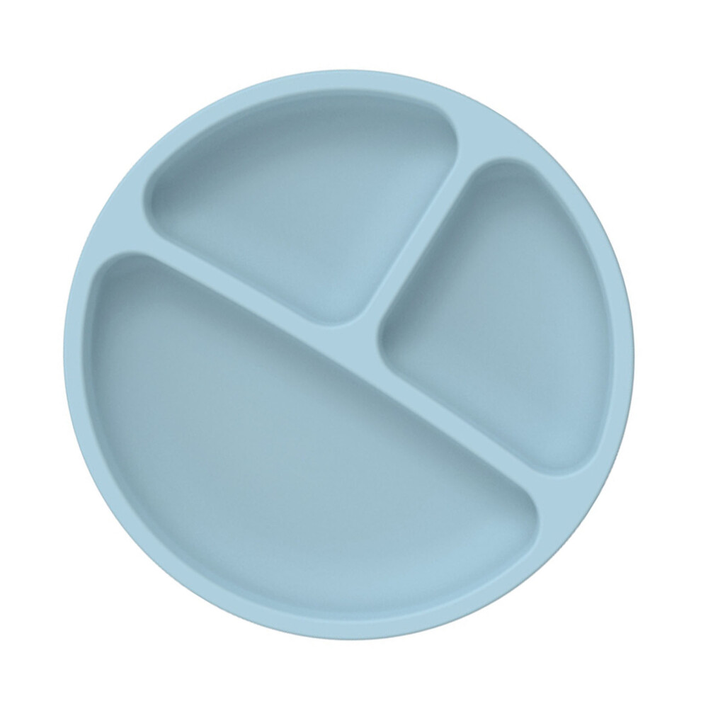 Unbreakable Silicone Toddler Divided Plate 190mm Strong Suction
