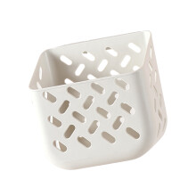 Rack da parete in plastica per comodino 19x11x19 cm Bianco/Grigio