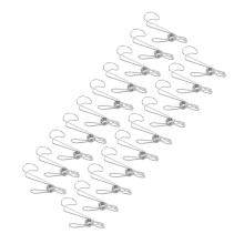 20 Stück Edelstahl-Long-Tail-Clips mit Haken