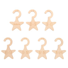 14Pcs Khaki Wooden Baby Clothes Dividers for Nursery Closet