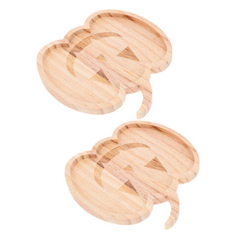 4Pièces Plateau Bois Pour Stockage Snacks Décor Table