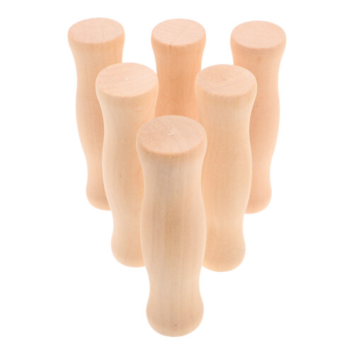 12Pièces Poignées Seaux Bois Beige Ergonomiques Pour Usage