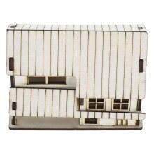 2Pièces Kit Maison En Bois Beige Pour Jeux Et Décoration De Noël