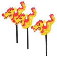 6Pcs Inflatable Yellow Dragon Balloons PVC for Chinese Festival Fun