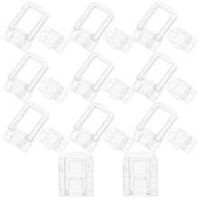 20Sets Clear Acrylic Security Hasp Durable Transparent Lock for Doors
