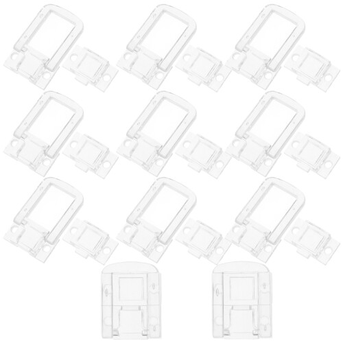 20Sets Clear Acrylic Security Hasp Durable Transparent Lock for Doors