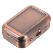 5Pcs Windproof Metal Ashtray Brown Portable for Home and Travel