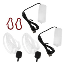6Sets Lightweight White USB Air Pump Aquarium Aerator for Garden Use