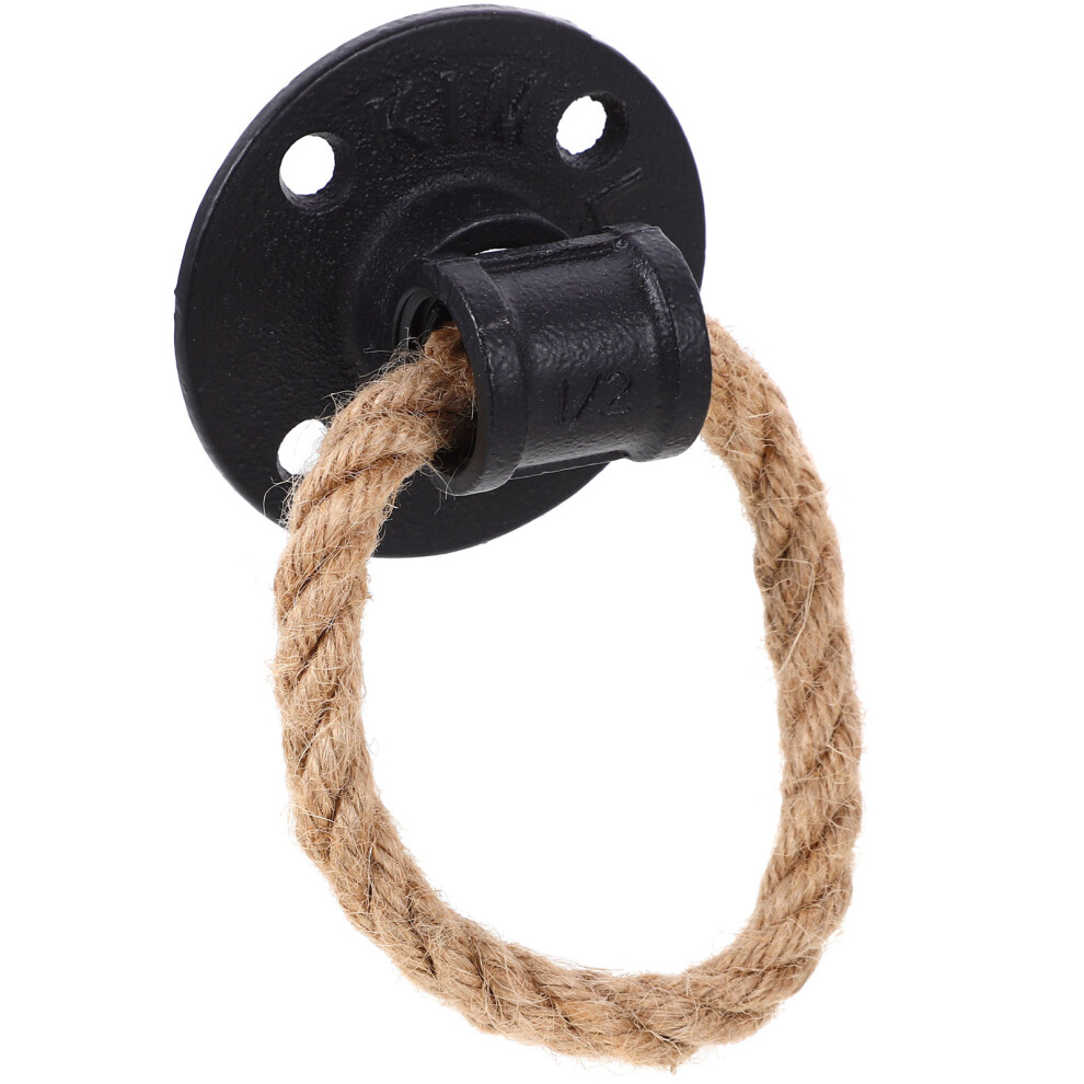 5Pcs Black Iron Hemp Rope Pull Handles For Cabinet Drawer 3644067480305