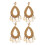 4Pairs Drop Earrings Handmade Hollow Boho Teardrop Dangle 1
