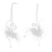 8Pcs Clear Acrylic Ballet Girl Pendants Window and Tree Decor