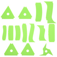 2Sets Light Green Plastic Ceramic Tools Pottery Crafting Kit