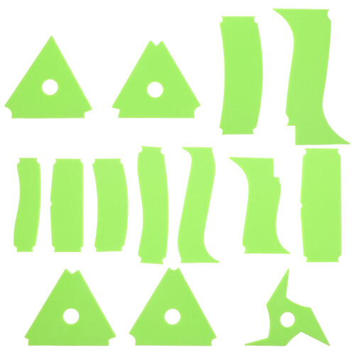 2Sets Light Green Plastic Ceramic Tools Pottery Crafting Kit