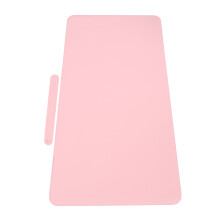 2Pcs Pink PU Workstation Mat Desk Cover for Home Office
