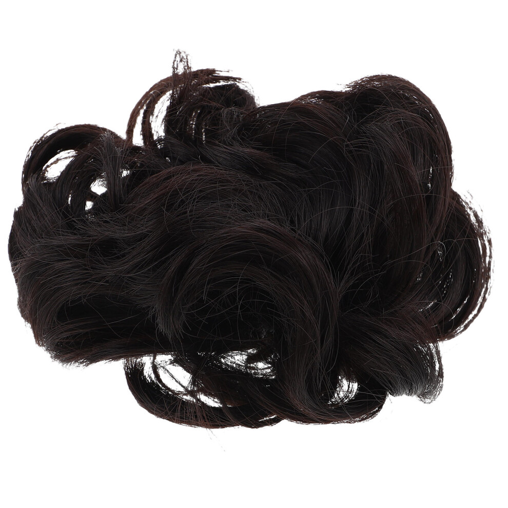 Villcase 5Pcs Black Hair Bun Roller Clip On Bun Extensions For Women Updos