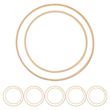 48Stk Runde Bambus Stickrahmen Beige Für Stickerei Und Nähzubehör