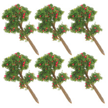 30Stk Mini Plastikfruchtbäume Rot Für Modellbau Und Tischdekorationen
