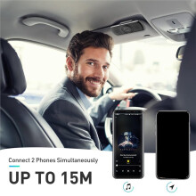 5.3 Car Speaker, Hands-Free Calls, Music, for Siri Assistant, TF Card Slot, Auto , Visor Clip