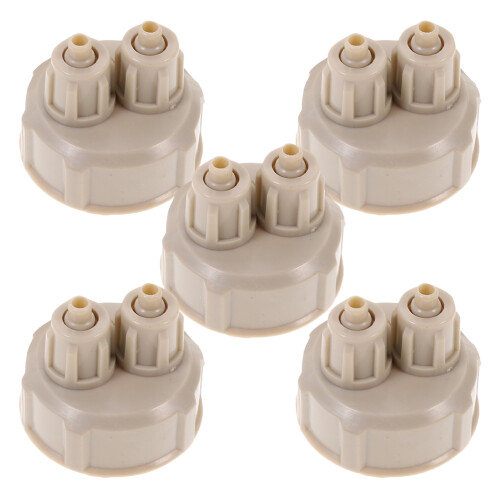 15Pcs Compact Co2 Generator Bottle Caps Beige ABS Tightening Design