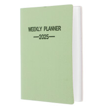 2Stk Wochenplaner 2025 PU Hardcover Grün Für Büro Und