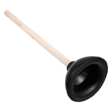 2Pièces Ventouses Pour Wc En Caoutchouc Noir Bois Ergonomique