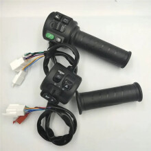 Electric Bike Throttle+ Assembly with Integrated Controls and Brake Light Off/Gears/Turning Reverse Handlebar