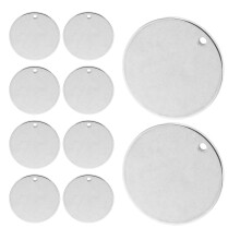 400Pièces Étiquettes Gravables Acier Inoxydable Argent DIY Pour