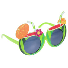 5Pcs Green Plastic Luau Party Sunglasses Funny Tropical Photo Props