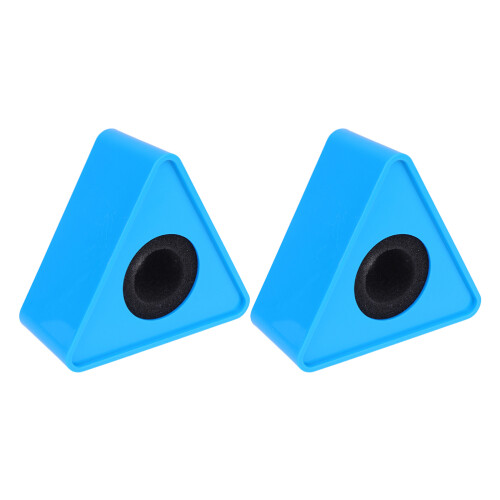6Pièces Flag Logo Micro ABS Bleu Triangle Pratique Pour Interview