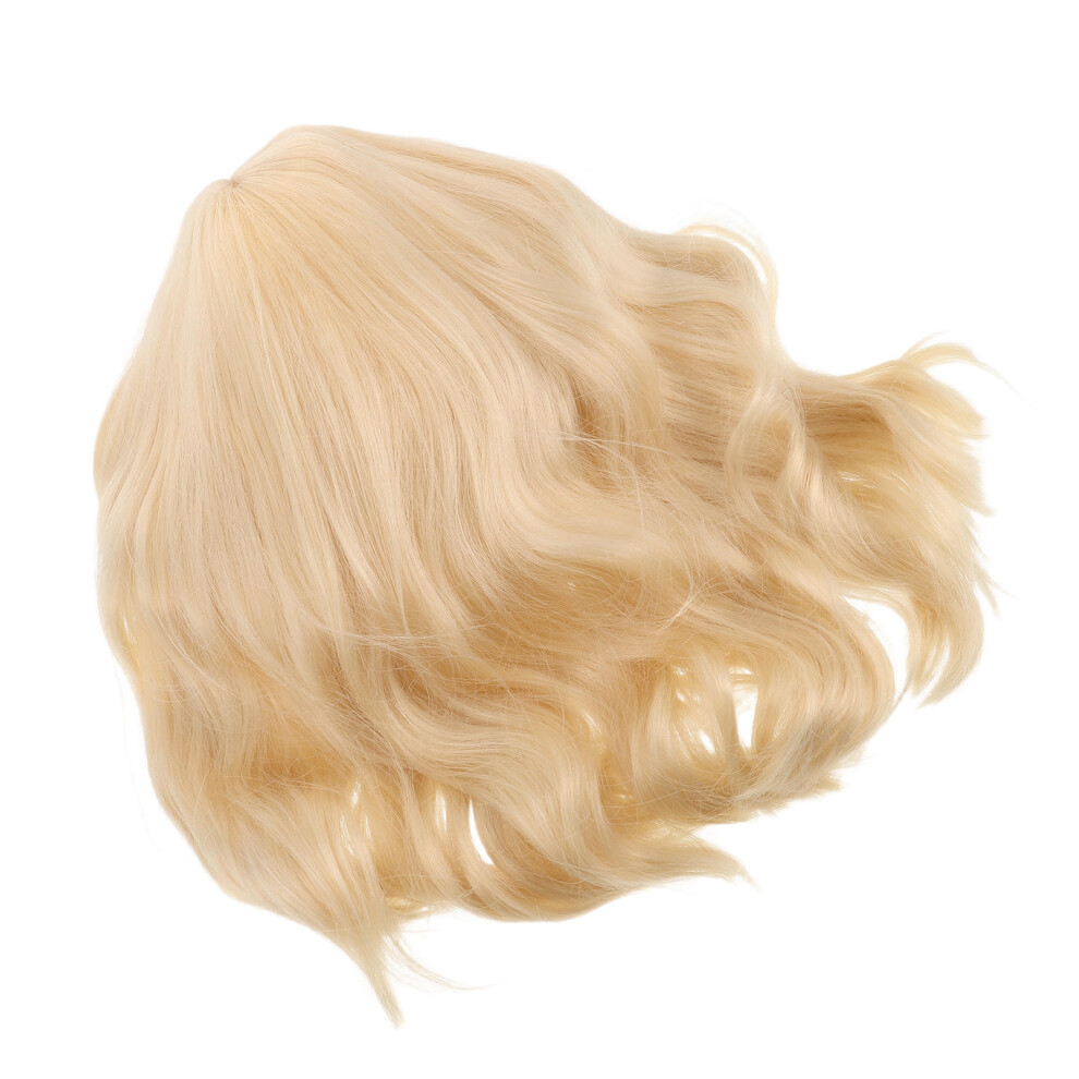 Artibetter Unisex Golden 4Pcs Short Curly Wigs Easy Wear Corn Perm Technology For Events