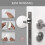 - 3.14" White Door Stoppers for Wall (8 Pack),Wall Protector & Shock-Absorbent Protectors From Door Knobs 2