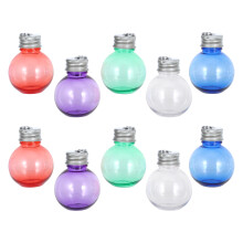 30Pcs Clear Plastic Round Wishing Bottles for Christmas Party Supplies