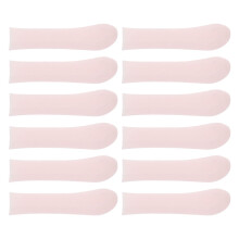 36Pcs Replaceable Pink Silicone Ear Spoon Sleeves Reusable Soft Covers