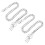 10Pièces Métal Solide Argent Style Rétro Punk 1