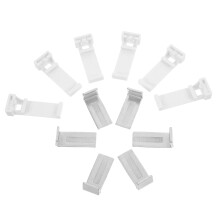 12Pcs Clear Roller Blind Installation Brackets for Home Window Shades