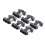 18Pièces Roues Noires Plastique Remplacement Train Enfant 1