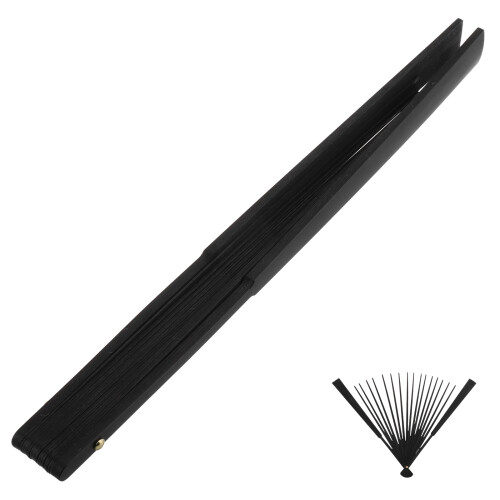 5Pcs Black Wood Fan Frames DIY Folding Handheld Fan Making Kit Durable