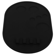 5Pcs Portable Black Silicone Makeup Tray Brush Holder and Blending Mat