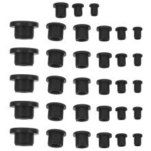 300St Siliconen Grommet Kit Zwart Hoge Temperatuurbestendigheid