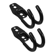 6Pcs Heavy Duty Black Metal Garden Hose Hangers Wall Mounted Organizer
