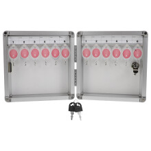 2Pcs Heavy Duty Silver Locking Key Box Wall Mounted Metal Key Storage
