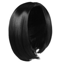 3Pièces Perruques Droites Synthétiques Noires Stylées Pour Femmes