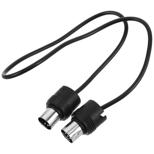 5Pcs Multifunctional Black Midi Cables 5-Pin for Drum and Keyboard Use