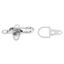 4Sets Zinc Alloy Silver Metal Coat Toggle Buckles Fast Secure Clasps