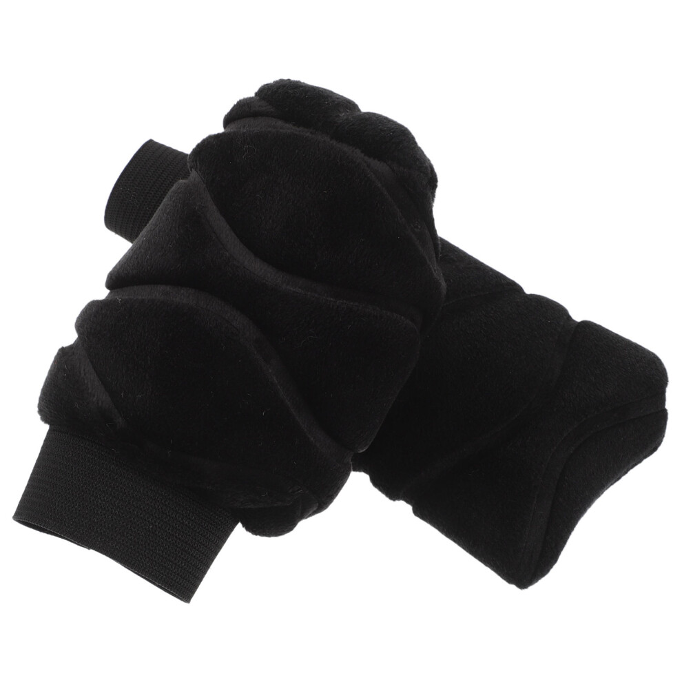 4Pcs Universal Plush Car Gear Knob And Shift Lever Covers Black 3643579987708