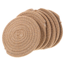 30Pcs Brown Cotton Rope Woven Placemats Heat Insulated Hot Dish Pads