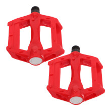 6Pcs Metal Plastic Kids Bike Pedals Non-Slip Red Bicycle Accessories